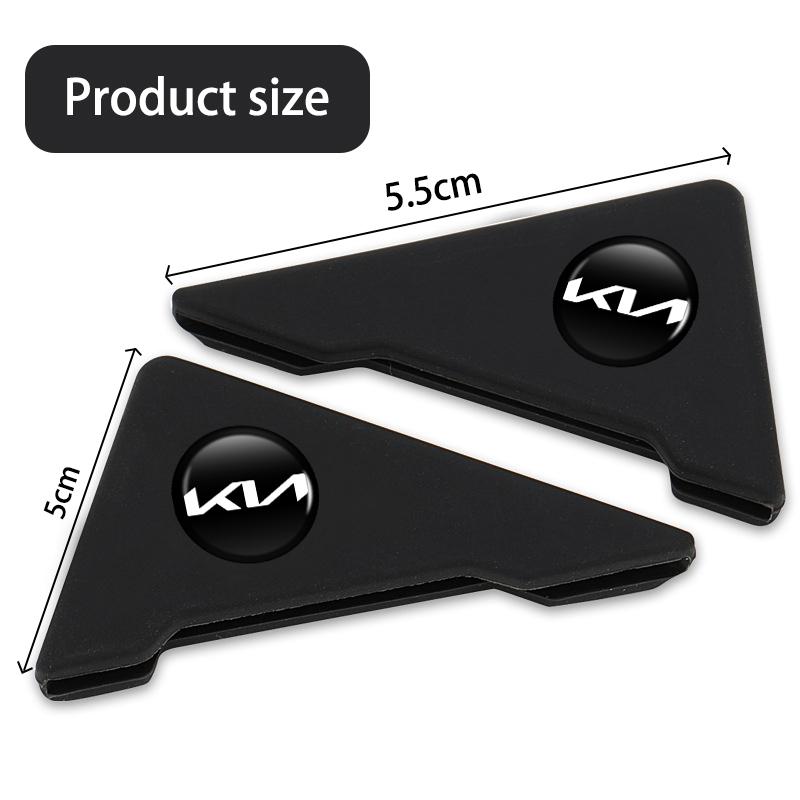 ABF3 2pcs Car Door Sticker Bumper Protection Cover Triangle Decals For KIA Stinger Optima Cerato Soul Venga Forte Spectra Sedona