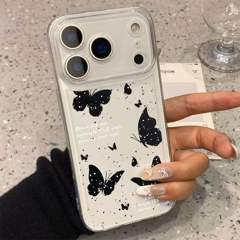 Pouzdro na iPhone s motýlem pro Apple 12/13/16Plus/17ProMax - Evropský a americký styl, Odolné proti pádu