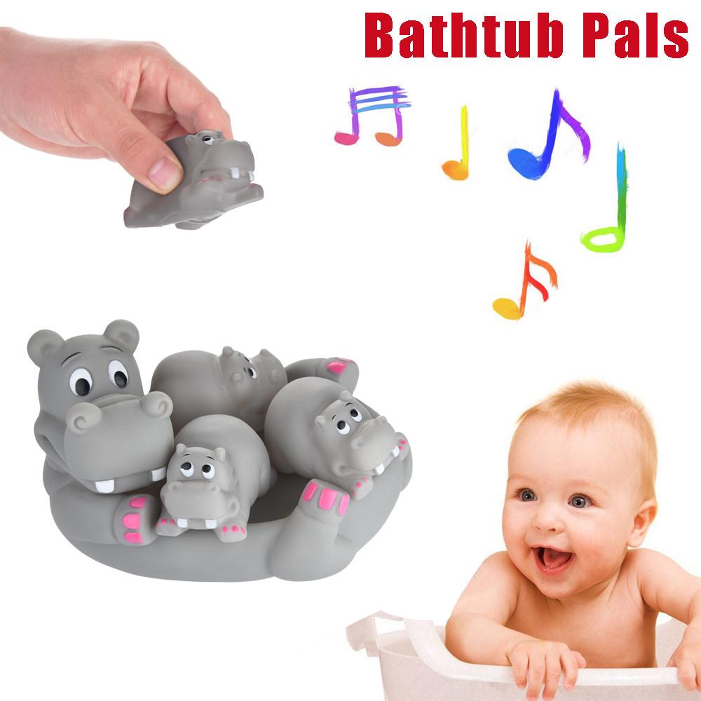Shrilling Rubber Cute Shark Family Bathtub Pals Floating Bath Tub Toys For Kids