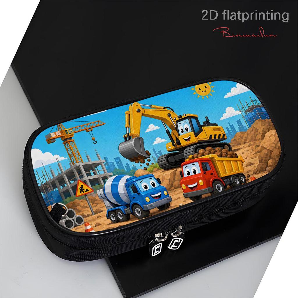 Car-Themed Cartoon Pencil Case: Large Capacity for Primary Students