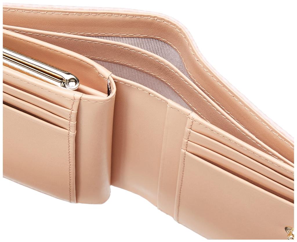 Topkapi Italian Leather Lizard-Embossed Clasp Bifold Wallet by Lucia, Women's, Pink Gray, Free Size