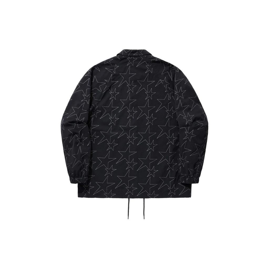 Li Ning Star Print Loose Casual Jacket Men Jackets Black AFDU257-1