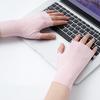 UV Protection Gloves, Ultra Thin Fingerless Sun Protection Gloves, Ice Silk Cooling Summer Gloves for Women Driving Commuting