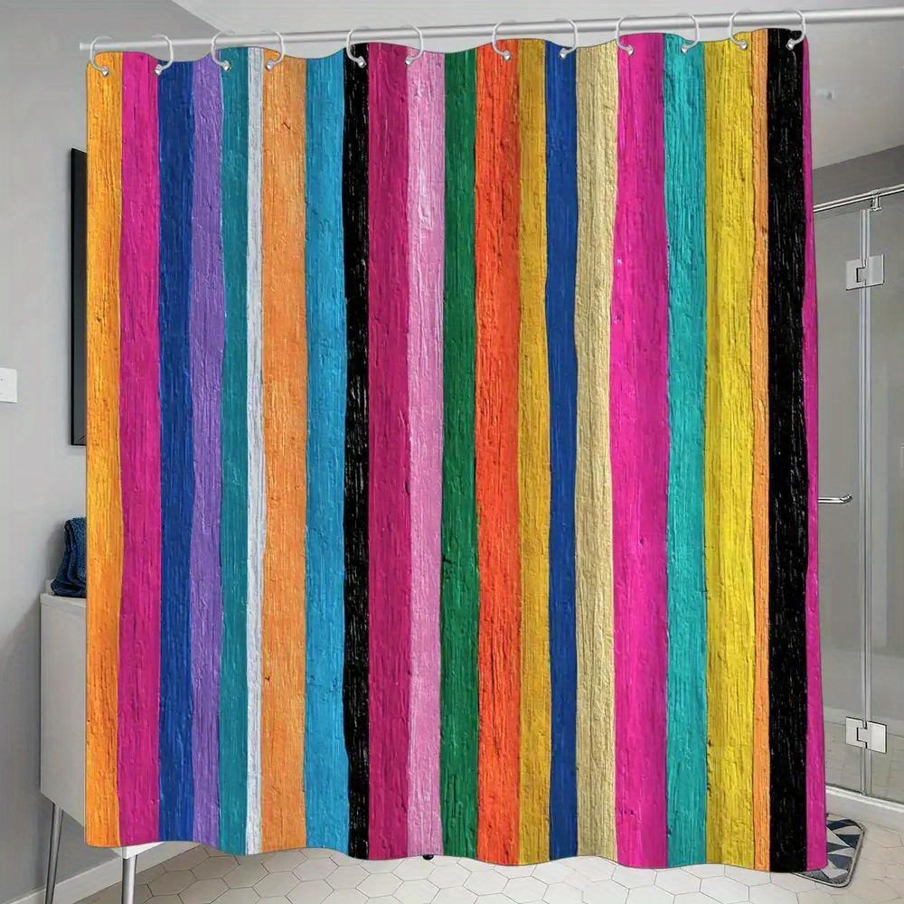 

Shower Curtain Featuring A Carnival Of Colors, Includes 12 Hooks, Measuring 70.87*70.87Inch, Perfect For Home Decor W60H190(CM)-1 Pcs