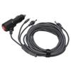 Satellite 3 in 1 Power Cable Rain Proof USB C 12 to 20V Cigarette Lighter DC Male Extension Power Cord for Disc Antenna