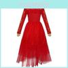 Elegant Lydia Beetlejuice Red Tulle Cosplay Dress For Halloween And Performances