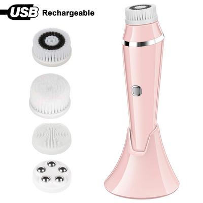 Face Wash Instrument Cleanser Female Electric Face Wash Artifact Rotating Massage Cleaning Pores Soft Hair Cleansing Brush