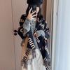 New Scarf Women Winter Color Matching Warm Scarves Imitation Cashmere Letters Double-Sided Thickened Air Conditioner Shawl