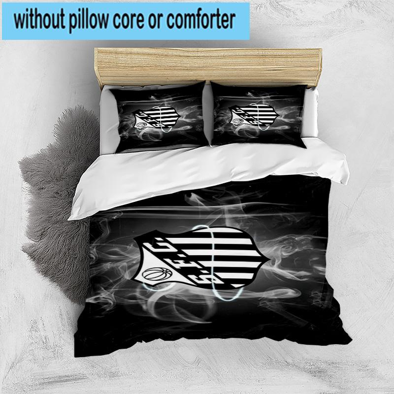 3pcs Fc Crest Design Printed Bedding Set Duvet Cover Closure Includes 1 Duvet Cover & 2 Pillowcases Bedding Sets Home Decor Gifts