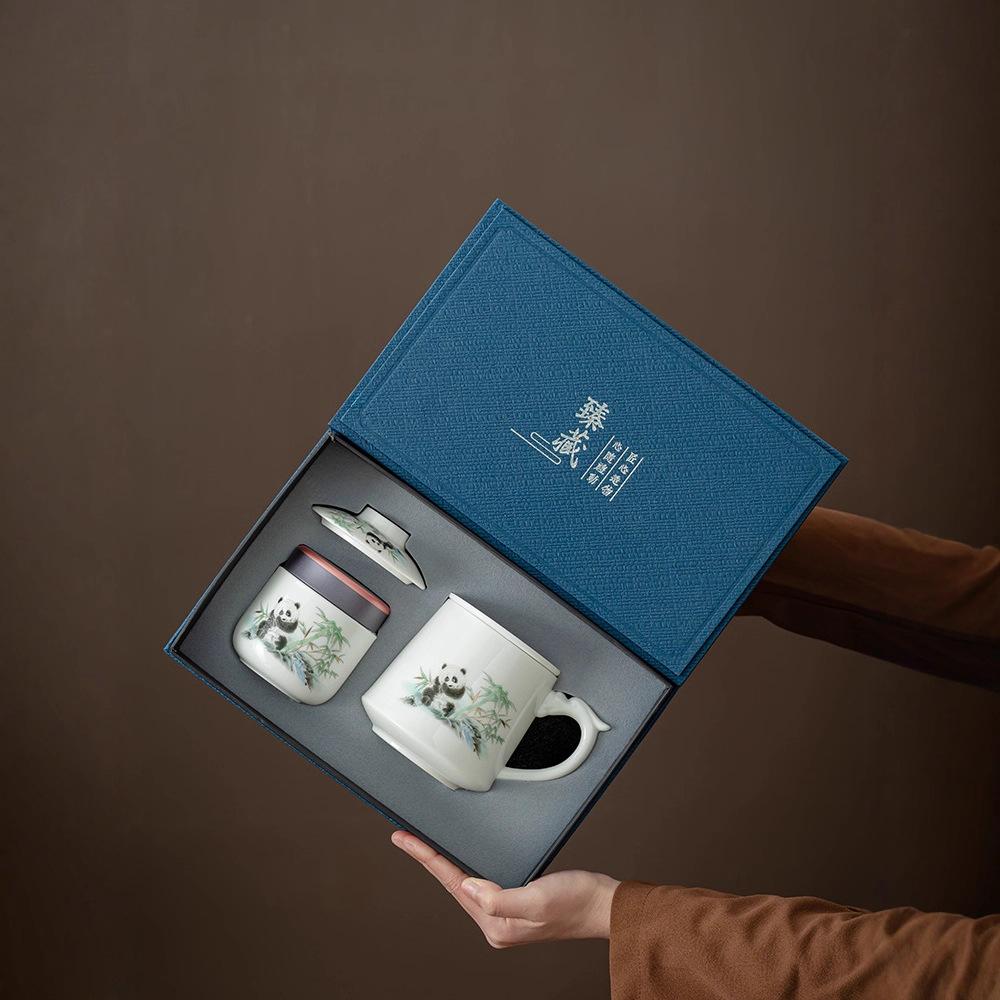 Travel tea set portable kung fu set outdoor office cup panda car bag business small gift water cup