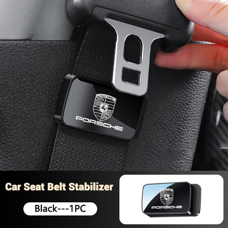 Magnetic Car Seat Belt Holder Stabilizer For Porsche Macan 911 718 Taycan Panamera Cayenne Boxster Cayman Interior  Accessories
