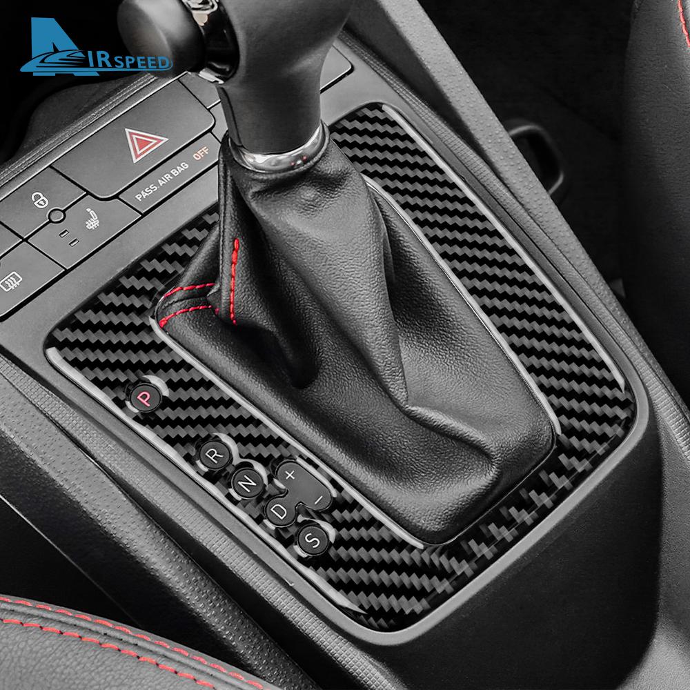 Real Soft Carbon Fiber Sticker For Seat Ibiza 6j 2009 2010 2011 2012 2013 2014 LHD Car Gear Shift Panel Trim Accessories