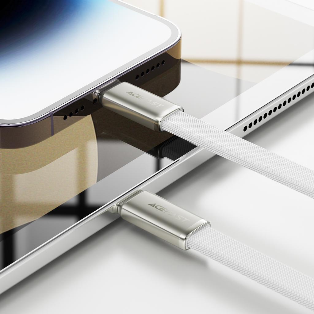 ACEFAST C24-01 Ultra-Thin USB-C to Lightning Cable 30W Fast Charging Data Sync Cord For iPhone / iPad