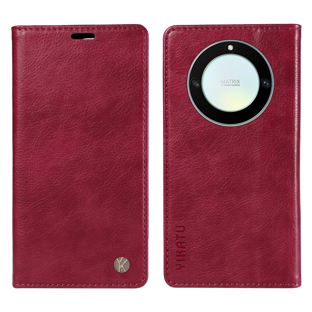 YIKATU YK-006 For Honor X40 5G/X9a 5G/Magic5 Lite 5G Leather Case Litchi Texture Phone Wallet Cover