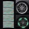 Car Wheel Hub Reflective Sticker, Luminous Stripe Anti Collision Tire Rim Sticker for