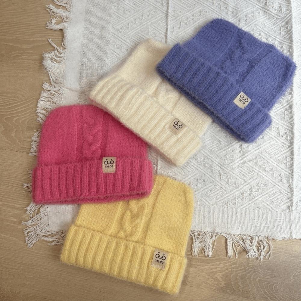 Cold Proof Knitted Beanie Hat Thermal Winter Skull Cap Fashion Cat Ear Beanie Daily Wear