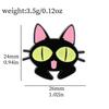Cartoon Cat Brooch Pin Funny Black Cat Metal Badge Alloy Oil Drop Bag Accessory