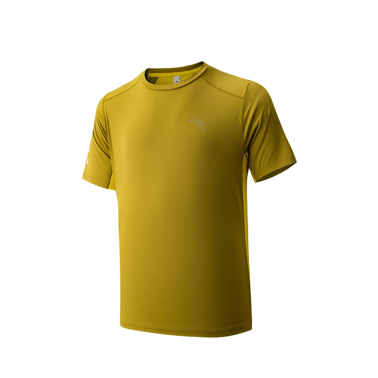 

Anta Short Sleeve Knitted T-Shirt Men tops Green Yellow 952625110-2 3XL