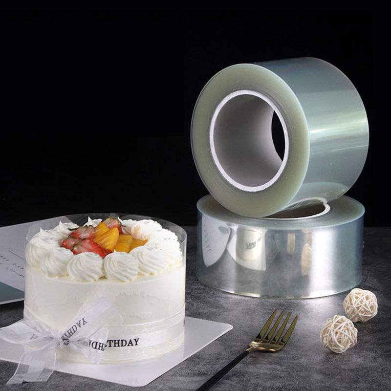 Praktische Mousse-Kuchenrandfolie Dessertumrandung Hart gebundene Kuchenränder PET-Band Kuchen-Dessertkragen DIY Kuchen-Dekorationswerkzeuge