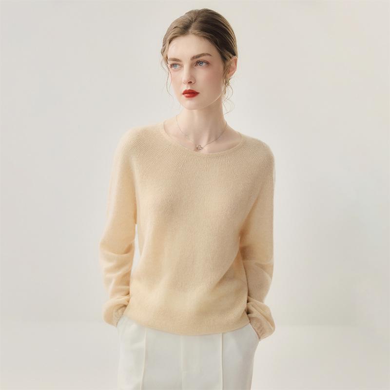 Lekasha Women's Cashmere Goat Wool Loose Knit Sweater