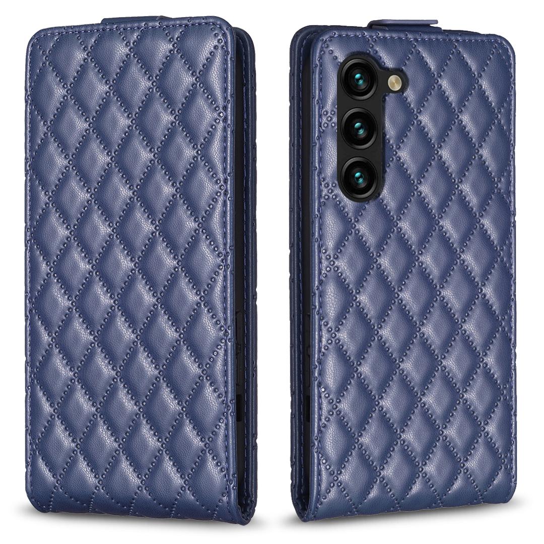 

BF30 For Samsung Galaxy S25/S24 Case Cell Phone Vertical Flip Leather Cover with Card Holder Blue