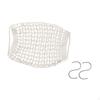 Boho Woven Macrame Fruit Hammock with 2Pcs Hook for Home Dining Room RV Boat White