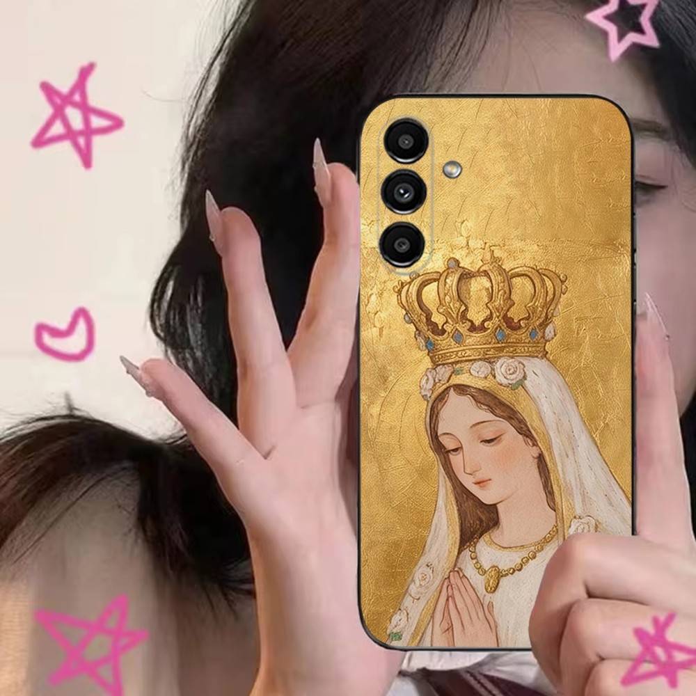 

Virgen Mary Virgin Bible Phone Case For Samsung S24,S21,S22,S23,S30,Ultra,S20,Plus,Fe,Lite,Note,10,9,5G Black Soft Cover Samsung S105G