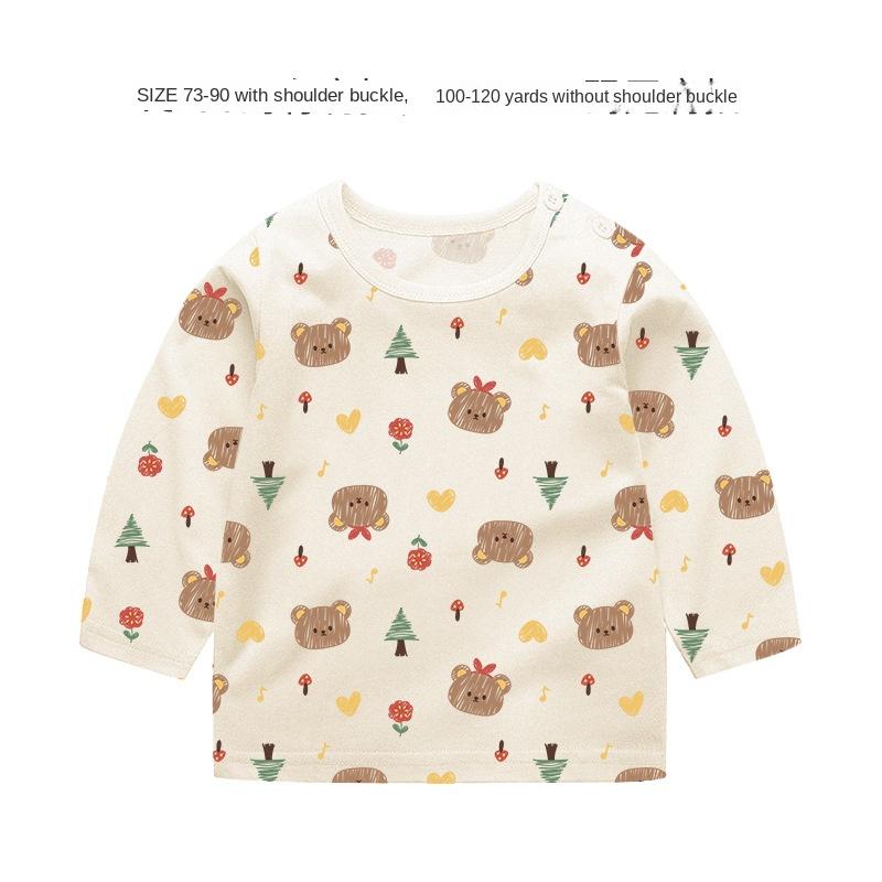 Baby Girl Autumn Long-sleeved T-shirt Baby Cotton Bottoming Shirt Girls Spring and Autumn Tops Small Children Fashionable Autumn Clothes