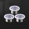 1/3/4/6Pcs Stainless Steel Magnetic Seasoning Containers Wall Mounted Silver Magnetic Spice Jars With Stickers Visible