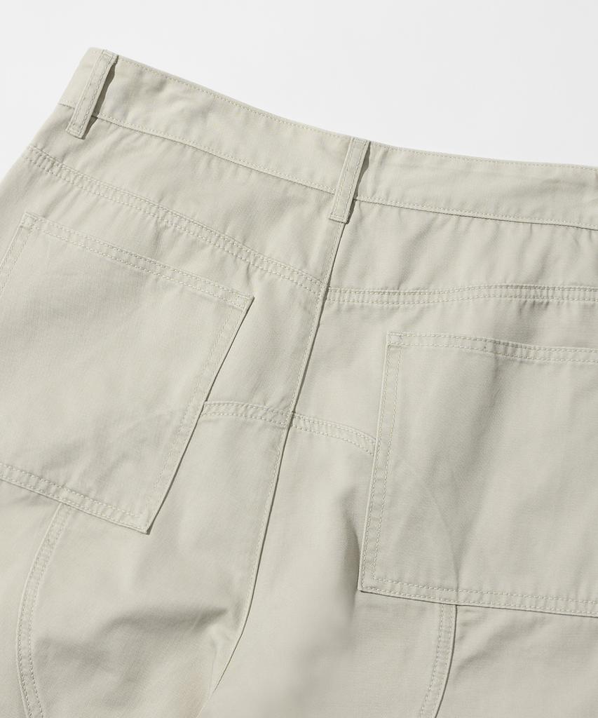 INTEMPOMOOD Panel Bio Washed Cargo Pants_Sand Grey