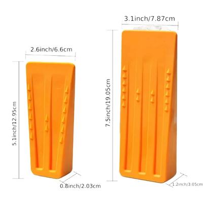 2pcs Tree Felling Wedges 5/7.5inch Chainsaw Wedges Spiked Reinforced Felling Wedge Tree Cutting Equipment For Safe Tree Cutting
