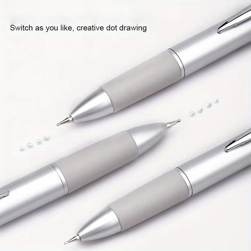 5 In 1 Nail Dotting Pen Nail Art Tools in Ballpoint Pen Design Nail Art Tip Dot Paint Manicure Kit for Dot Drawing Home Salon