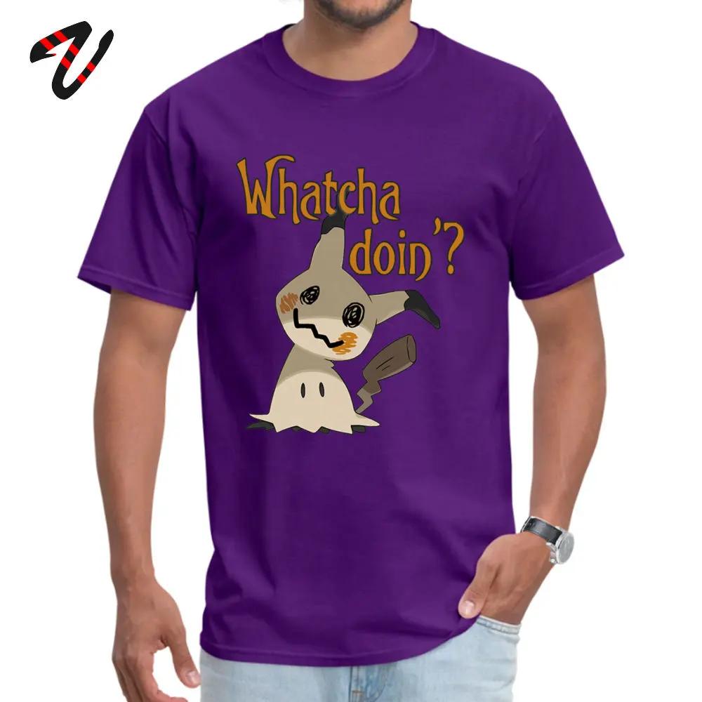 Slim Fit Men TShirt Whatcha doin Mimikyu Casual T Shirt Greyhound Short Sleeve Casual Tops Tees ONeck Wholesale Tshirt Funny