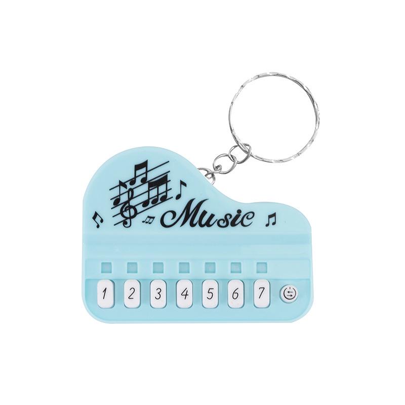Mini Handheld Luminous Electronic Piano Keychain for Kids