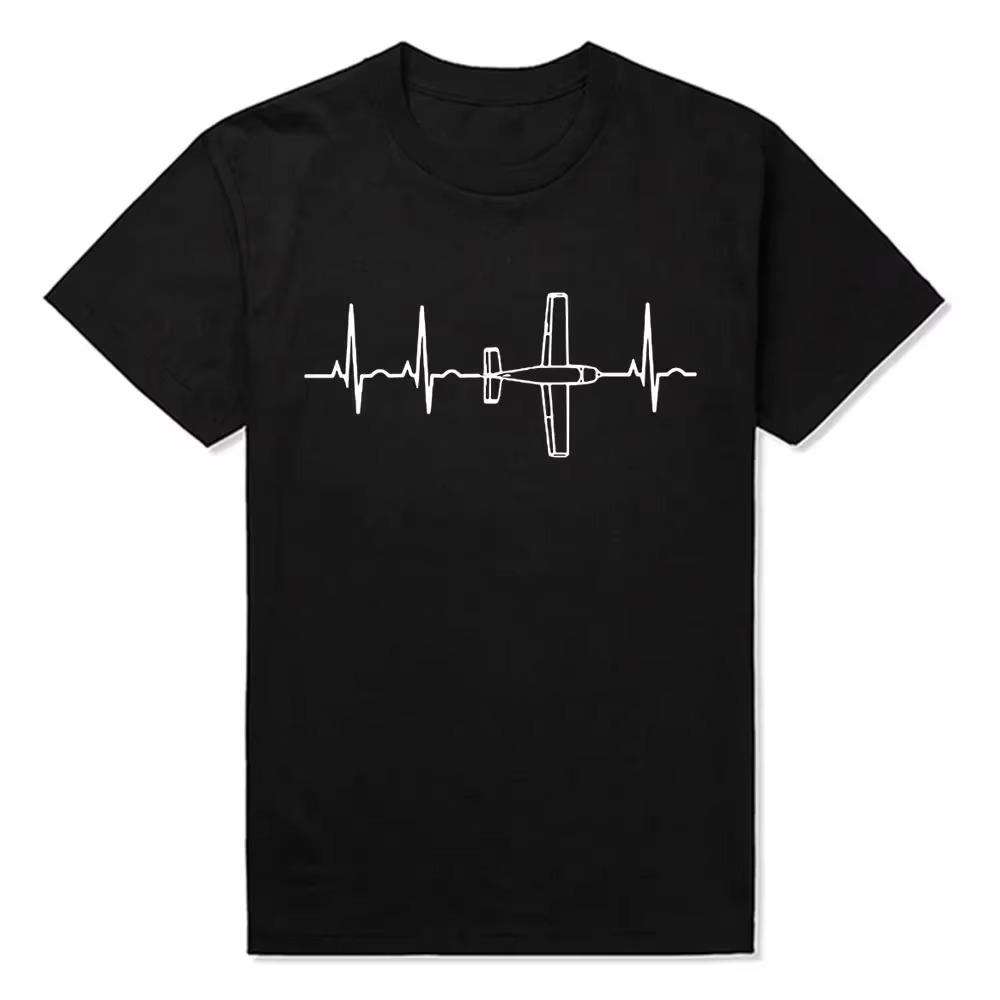 NG Airplane Shirt Heartbeat T-Shirt Flying Gift Tee Funny Tee Shirts Newest Fashion Tops Summer Cool T-Shirt
