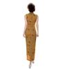 Huinan Sujin high-end and beautiful gold cheongsam 1011 new spring and summer waist daily wear dress