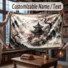 Floral Garden Theme Throw Blanket Custom Name Text Personalized Blanket Soft Cozy Blanket for Home Sofa Bed