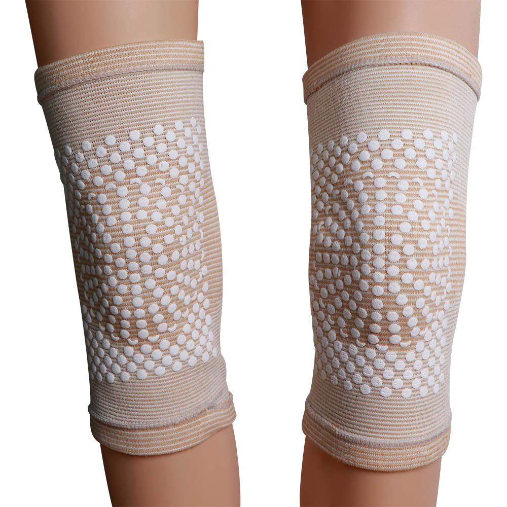 Турмалиновые 2 шт. Для восстановления после травм Артрита Суставов Саморазогревающиеся Поддерживающие Наколенники Теплый Наколенник Наколенники L бежевый