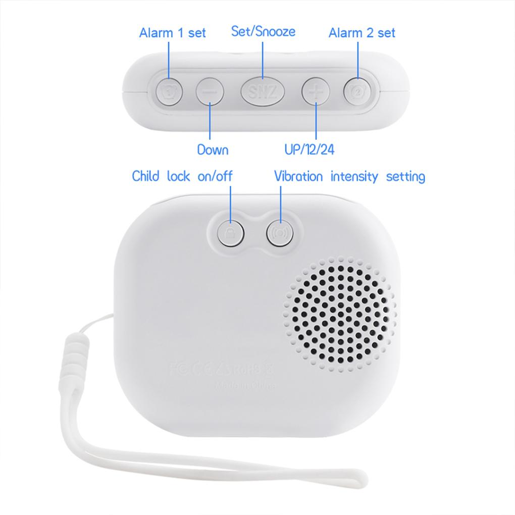 Alarm Clock With Dual Alarms And Digital Display For Student Dormitory With Alarm Clock Vibration