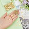 100Pcs 201 Stainless Steel Stamping Blank Tag Pendants Flat Round Golden 10x1mm Hole: 1.2mm