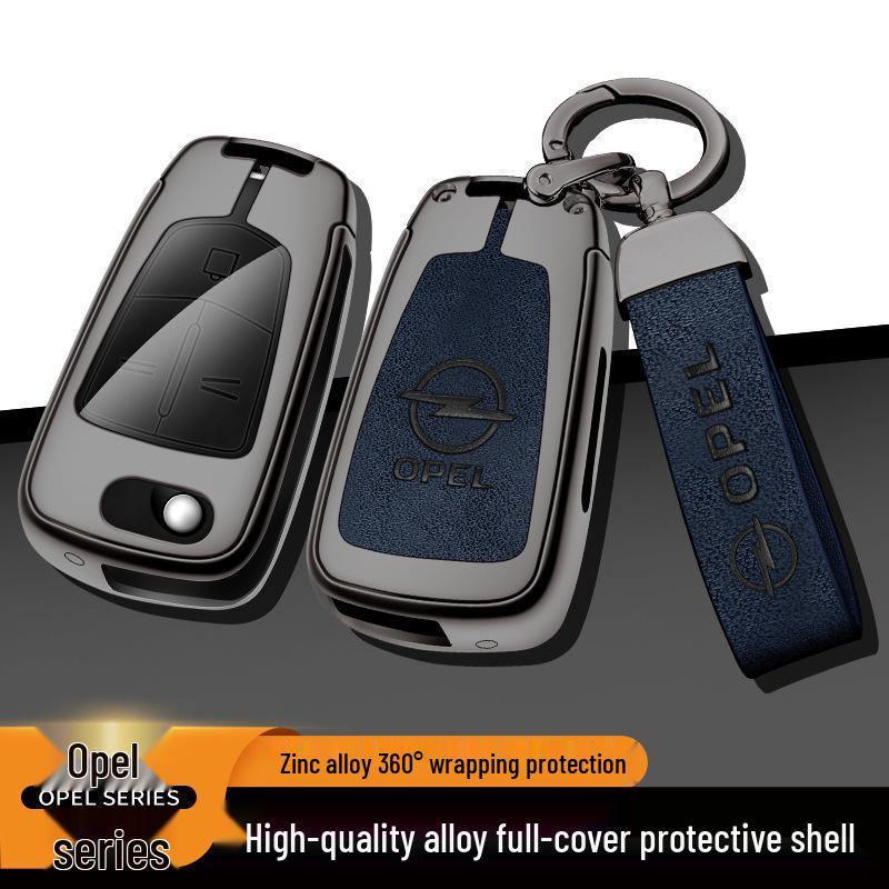 Opel Antara/Insignia Folding Key Case Metal Cover Set - Full Coverage Shell with Buckle