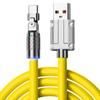 Cavo USB di tipo C ruotabile a 180° Ricarica rapida Cavo in silicone liquido 120W 6A per IPhone