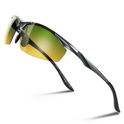 Polarized Sports Sunglasses Metal Sunglasses with UV400 Protection for Night and [Glazata] - Ultra-lightweight Driving, Baseball, Cycling, Fishing,