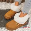 Women's Large Size Fur Mouth Soft Sole Winter Warm Fur Snow Boots Padded Lined Ankle Boots Non-Slip Hiking Casual Sports Cotton Boots