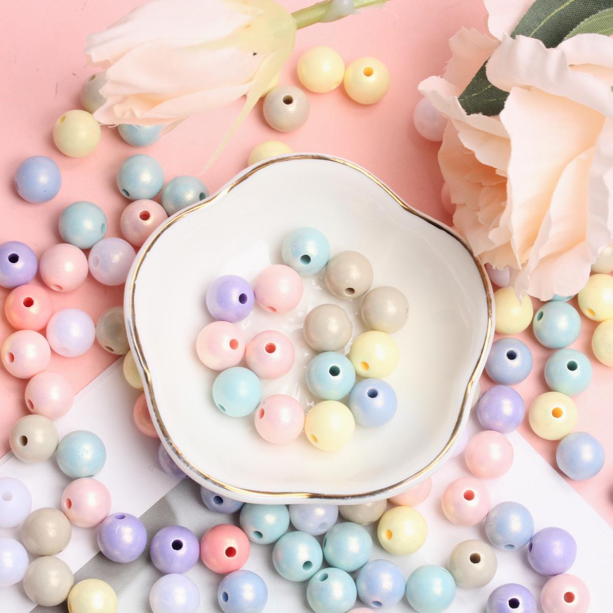 

120 шт. ожерелье 10 мм акриловые бусины-разделители браслет свободные бусины для изготовления ювелирных изделий круглые аксессуары ручной работы «сделай сам»