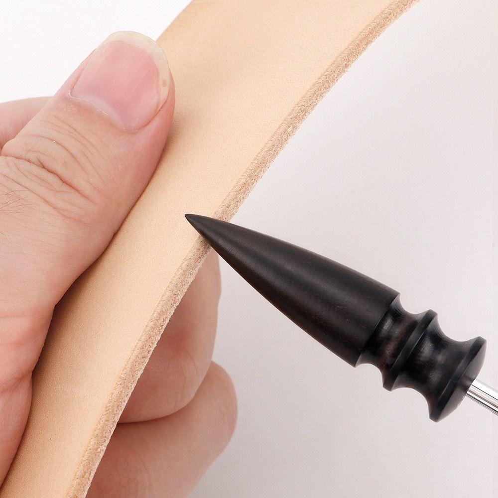 Black Leather Edge Polishing Slicker Handmade Electric Polishing Slicker Leather Burnisher  Craft