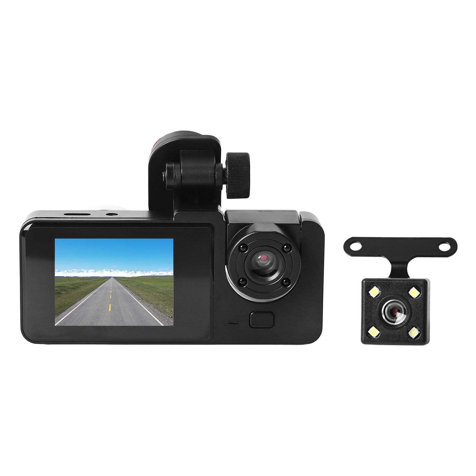 

3-канальная видеокамера для приборной панели передняя внутренняя задняя 1080P ночное видение мониторинг парковки видеорегистратор для