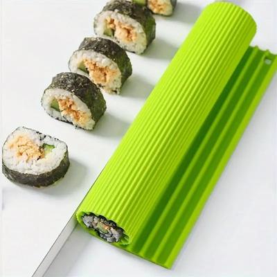 Silikon El Rulo Suşi Sarma Perdesi Bambu Taklidi Japon Suşi Sarma Aleti Kolay Temizlenir Küf Yapmaz Suşi Matı Taşınabilir