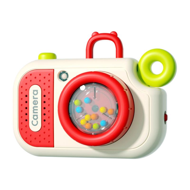 Montessori Musical Baby Car Key Plaything Camera Bus Shape Interactive Baby Rattle 0 3 6 9 12 18 Months Young Boys Girls Teething Rattle Plaything