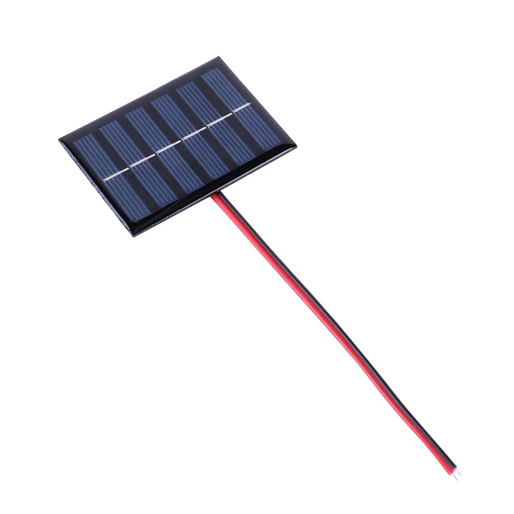1/2/3 Pcs 0.3W 5V/0.2W 4V Solar Epoxy Panel Polysilicon Board with Wire Mini Solar System Module for Battery Power Charger Solar